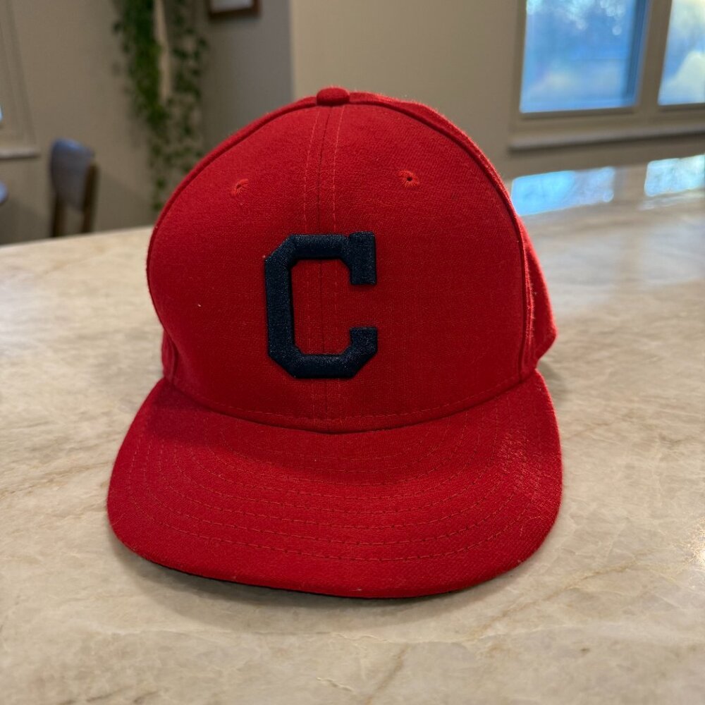 Men's New Era Red Cleveland Guardians 59FIFTY Hat - size 7 5/8